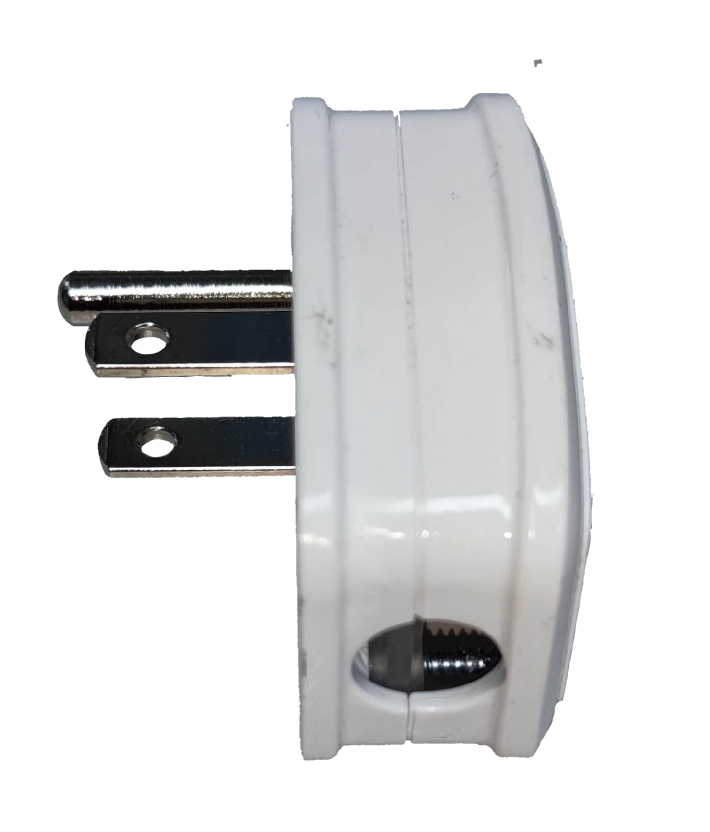 Omni flat pin plug WHG-008 20A 250V in white for reliable electrical connections