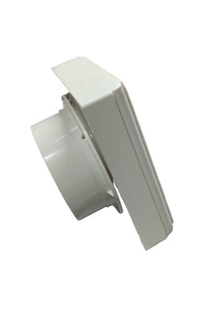 Omni glass mounted exhaust fan in white with sleek rectangular design for ventilation