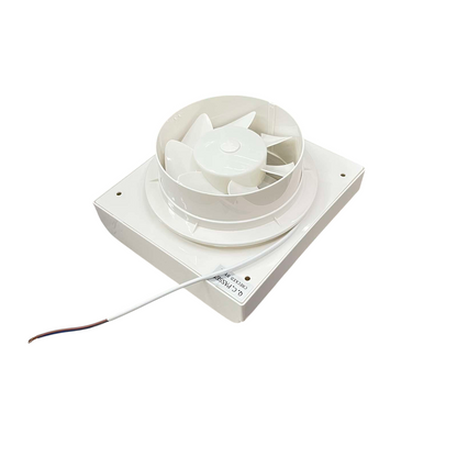 Omni white glass mounted exhaust fan with compact design and efficient airflow blades