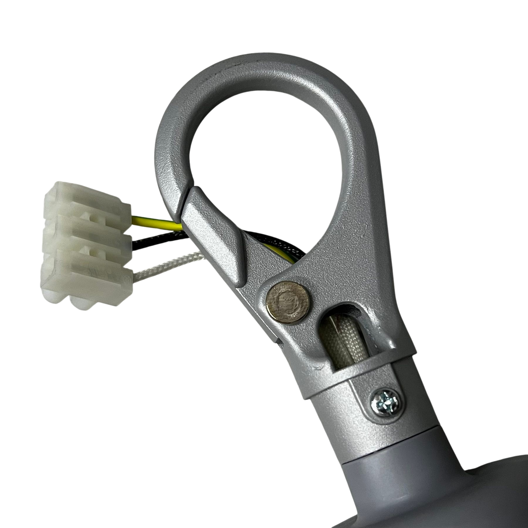 Omni heavy duty E40 lamp holder with secure hanging loop and electrical connectors for easy installation