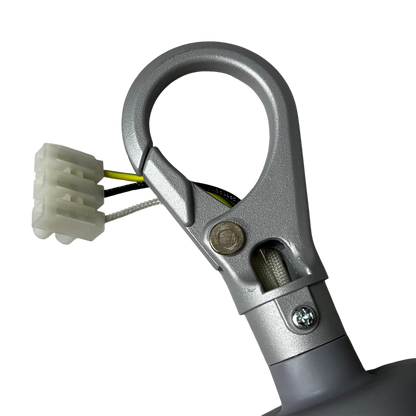 Omni heavy duty E40 lamp holder with secure hanging loop and electrical connectors for easy installation