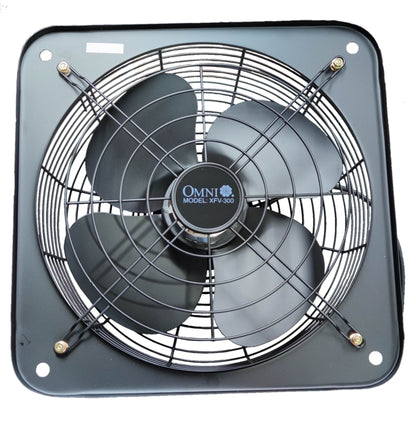 Omni Industrial Exhaust Fan 12 Inches with Metal Frame and Efficient Blades for Ventilation