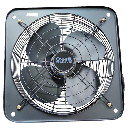 Omni Industrial Exhaust Fan 12 Inches with Metal Frame and Efficient Blades for Ventilation