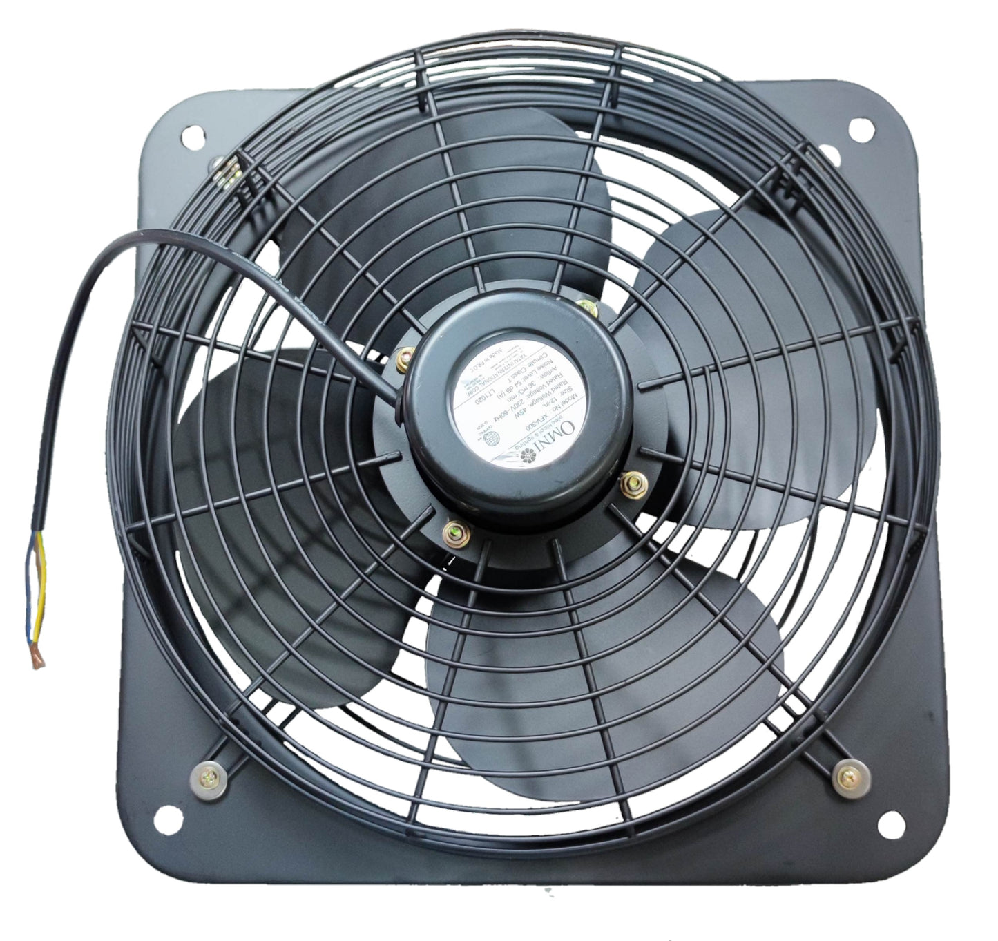 Omni industrial exhaust fan 14 inch with durable black metal frame and powerful airflow performance