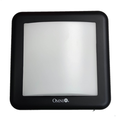 Omni IP65 outdoor LED wall lamp 2700K with a sleek black design for versatile outdoor lighting
