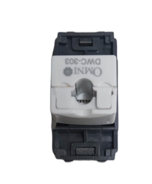 Omni LAN outlet device white modular keystone network jack insert for wall plate mounting