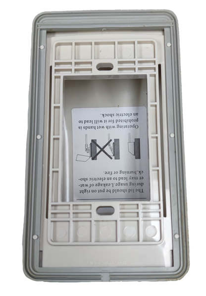 Omni outdoor electrical box cover 1-3 gang with protective seal and installation guide included