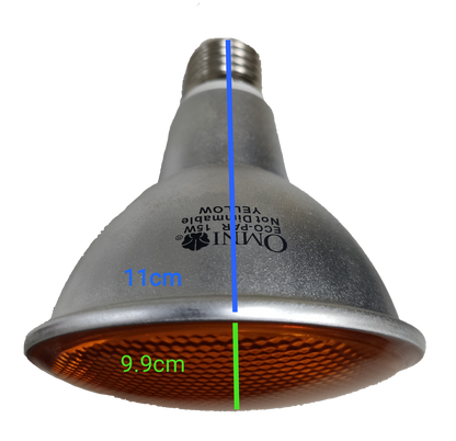 Omni Par 30 15W Yellow CFL E27 220V compact fluorescent bulb with yellow light filter