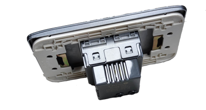 Omni USB outlet 2 gang graphite with a sleek design for convenient device charging