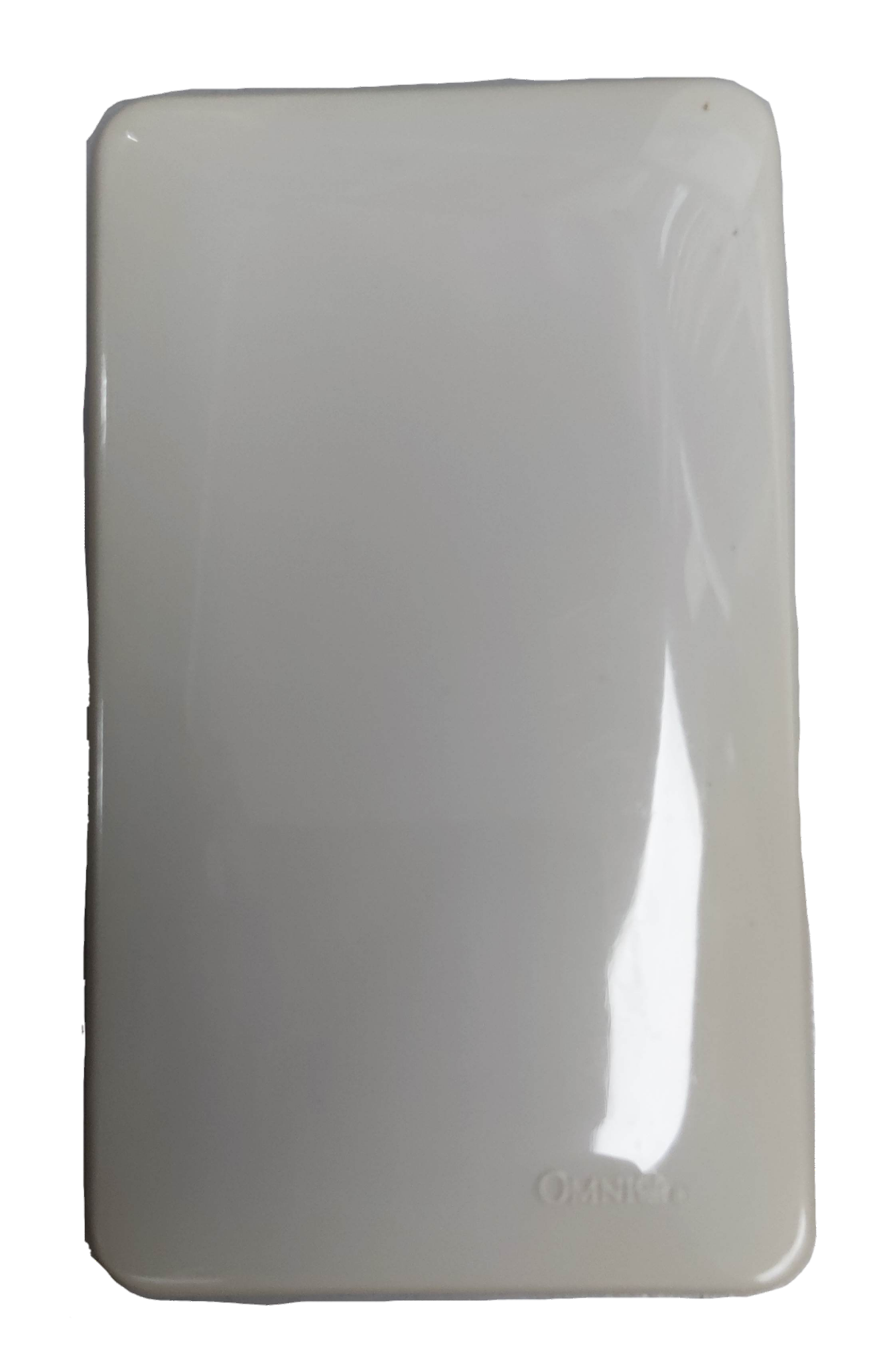 Omni WEP-100 classic cover white power point switch plate with smooth glossy finish
