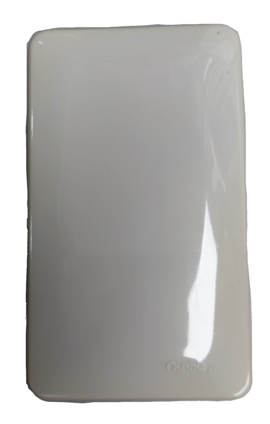 Omni WEP-100 classic cover white power point switch plate with smooth glossy finish