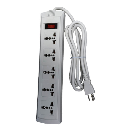 Omni 5 Gang Universal Extension Cord with Switch 10A 250V WEU-105-PK