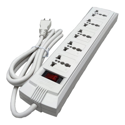 Omni 5 Gang Universal Extension Cord with Switch 10A 250V WEU-105-PK