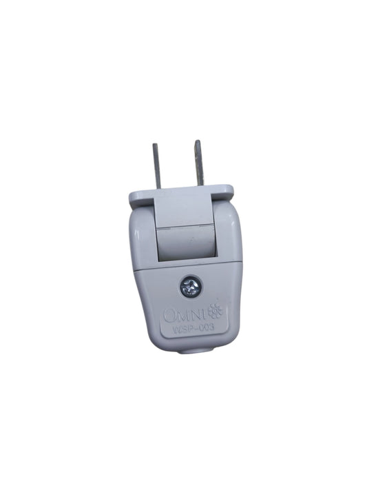 Omni WSP-003 swing plug white power plug with a hinged design for flexible electrical connections