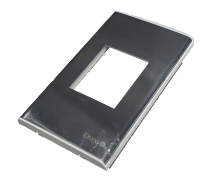 Omni WWP-111S device cover shiny black and white switch plate faceplate for power points