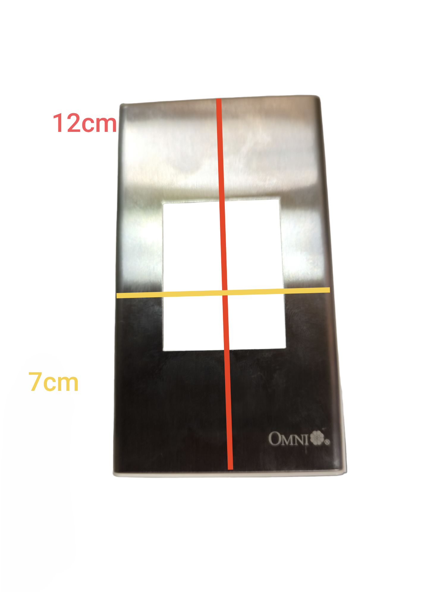 Omni WWP-111S device cover made of brushed metal for power points switches and plugs