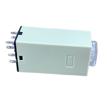 OMRON RELAY TIMER beige rectangular housing with rotary dial and visible 8 pins Timer Relay 10 seconds 8 pins 110V