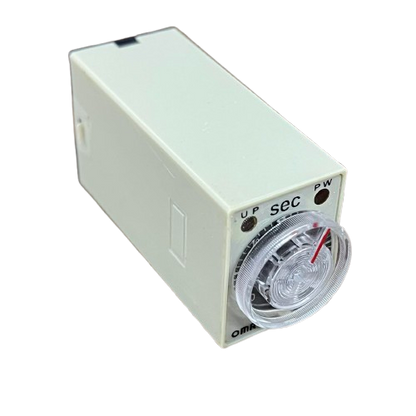 OMRON RELAY TIMER compact beige module with adjustable dial Timer Relay 30 seconds 8 pins 110V