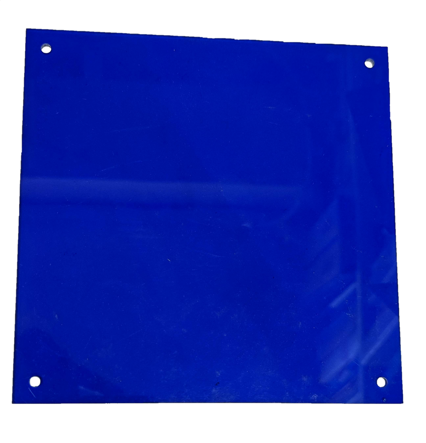 Electx Electrical Supply Optical Filter Blue 18.5cm x 18.5cm square transparent blue panel with mounting holes