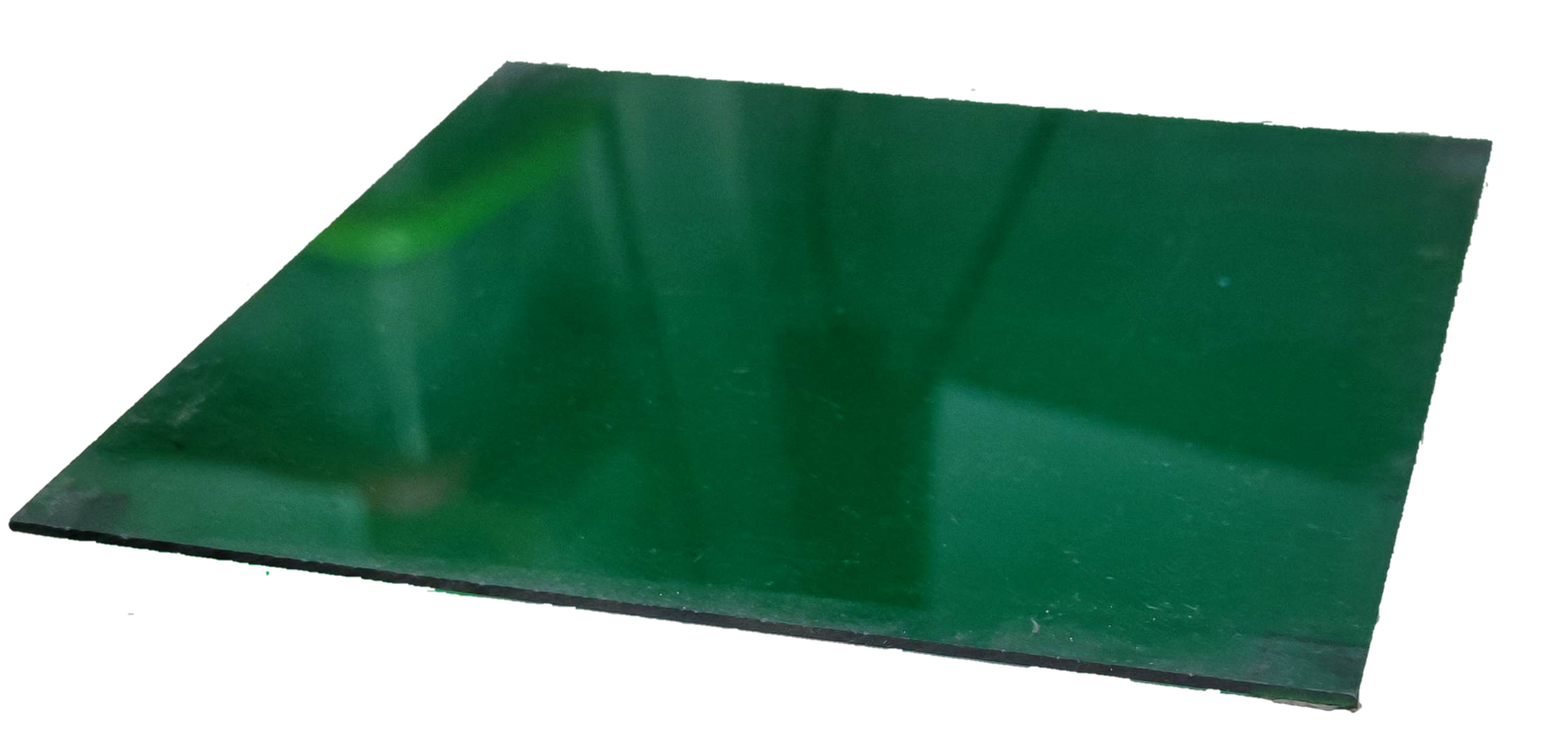Optical Filter Green 14.5cm x 14.5cm rectangular translucent green glass sheet from China