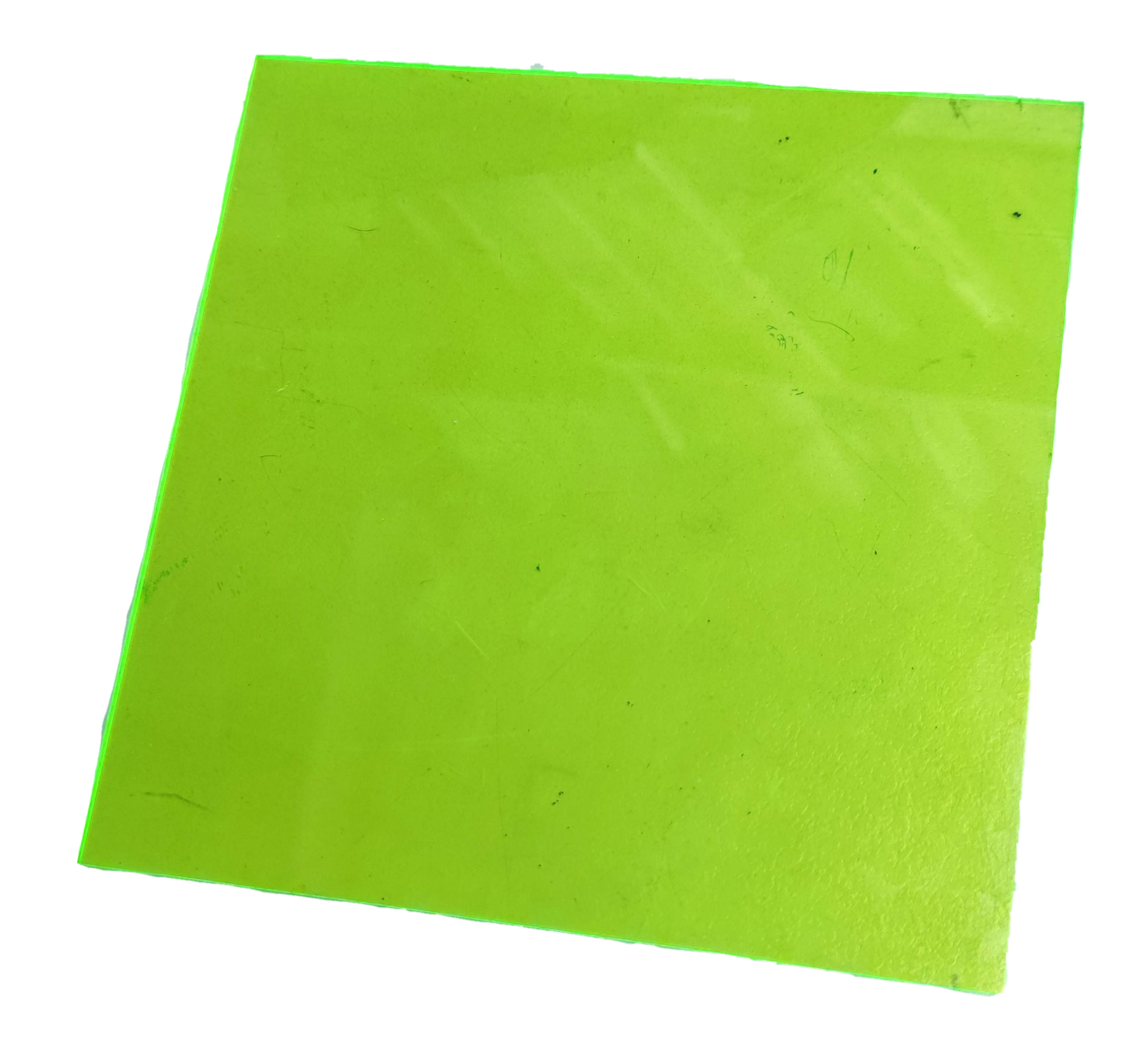 Optical Filter Neon Yellow 18.5cm x 18.5cm square translucent sheet for decorative use