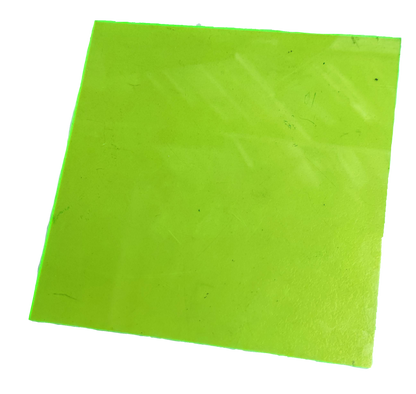 Optical Filter Neon Yellow 18.5cm x 18.5cm square translucent sheet for decorative use