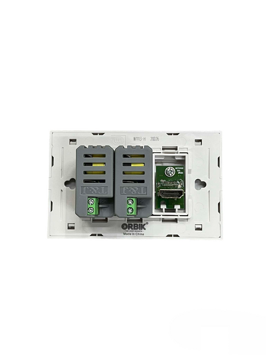 T&J power point with 2 x USB-A Outlet and 1 HDMI Outlet in white for home and office use