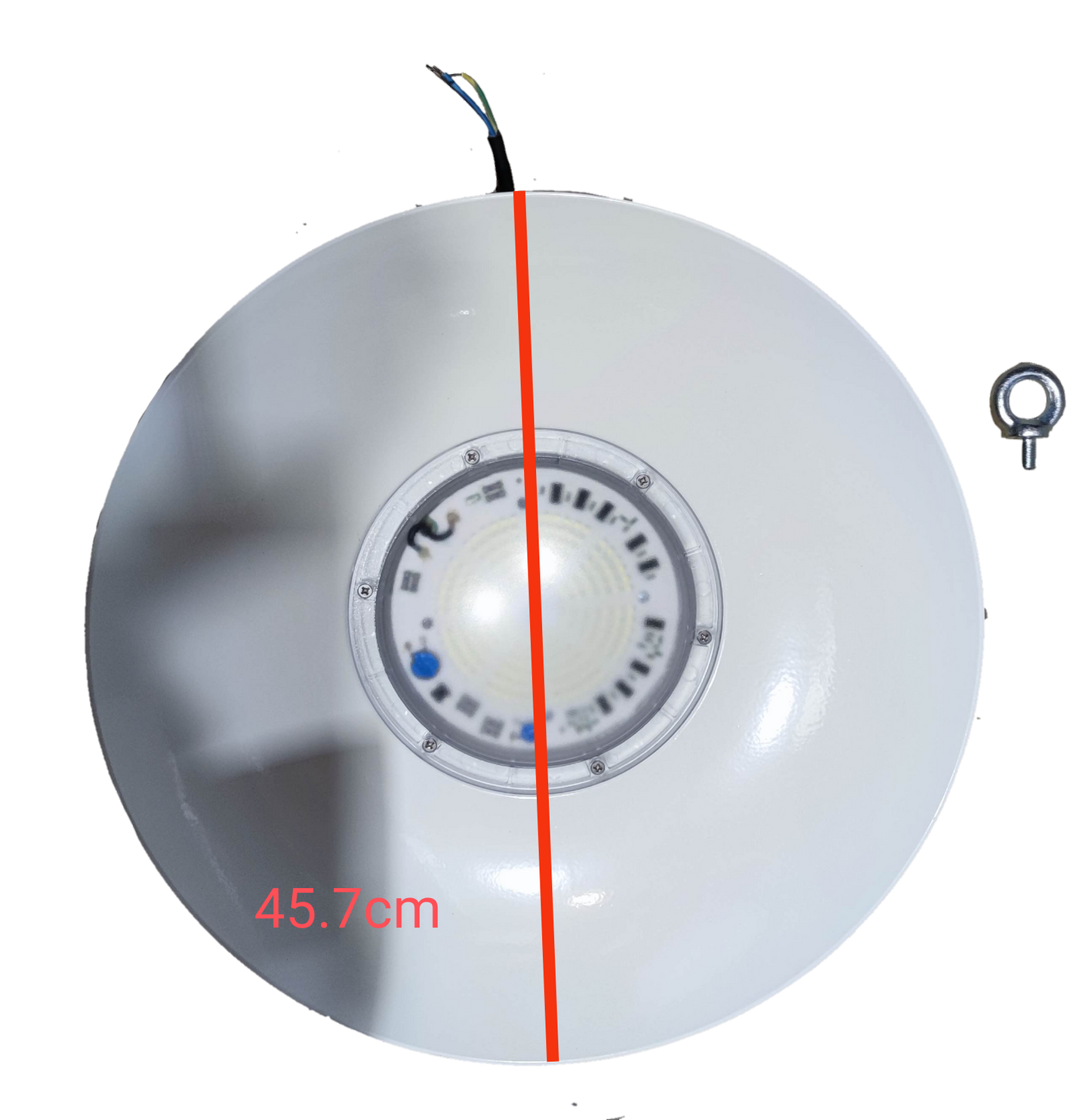 Orbik 200W LED high bay light 5700K Daylight 220V with a 45.7cm diameter design for bright illumination