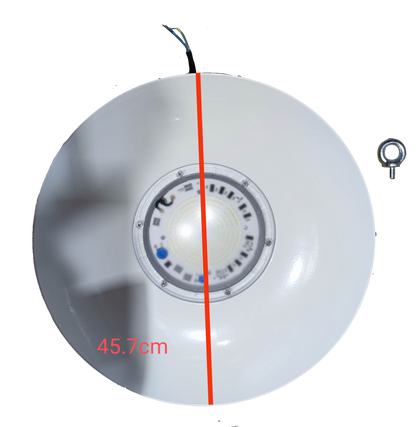 Orbik 200W LED high bay light 5700K Daylight 220V with a 45.7cm diameter design for bright illumination