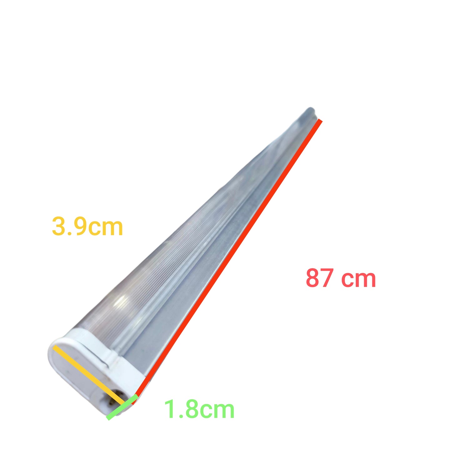 Orbik 21W T5 light fixture with dimensions of 87 cm length and 3.9 cm width