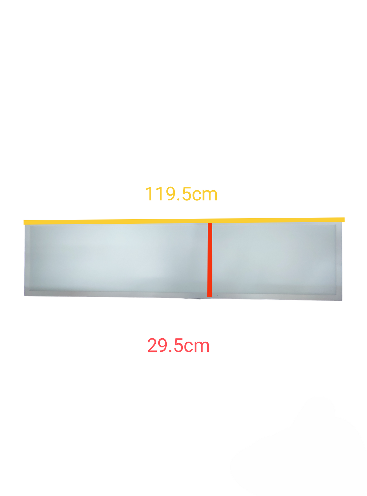 Orbik 36W LED panel light ceiling light measuring 119.5cm by 29.5cm with sleek rectangular design