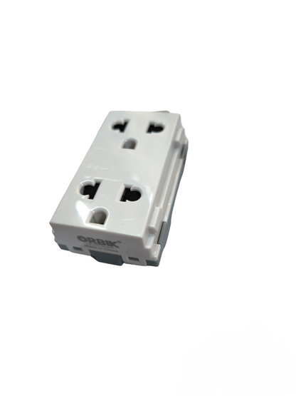 T&J Duplex Outlet Device with Ground 16A white power socket for electrical connections
