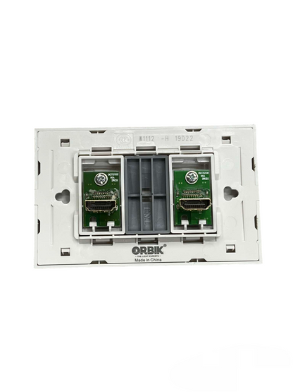 T&J HDMI Outlet with Plate Cover featuring dual HDMI ports for easy connectivity