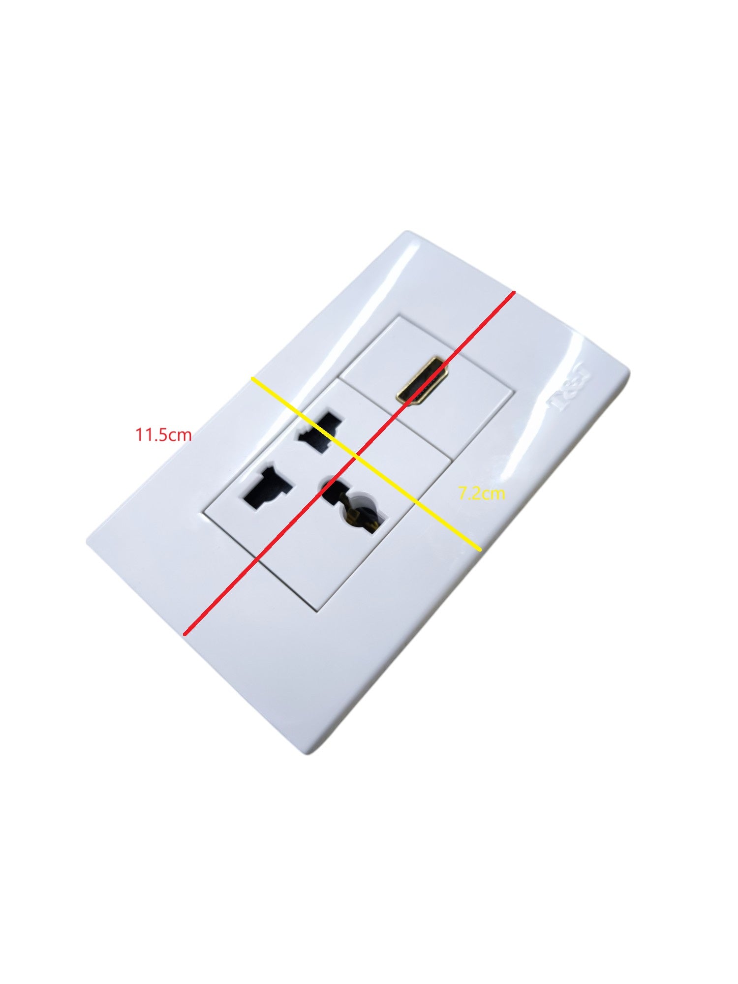 T&J universal outlet with HDMI port white power socket with multiple plug configurations