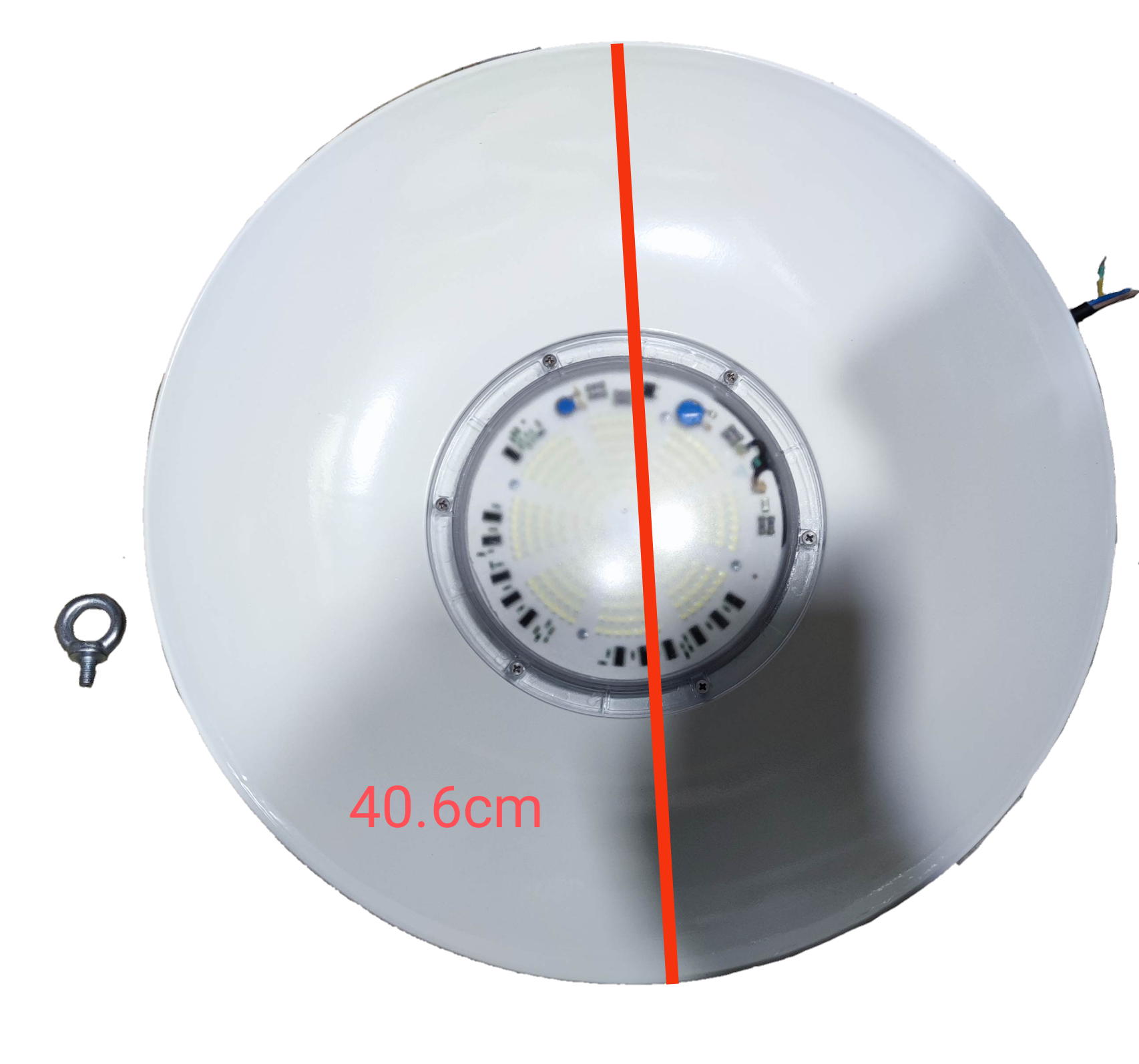 Orbik 150W LED high bay light 5700K Daylight 220V with a sleek design and 40.6cm diameter for industrial use