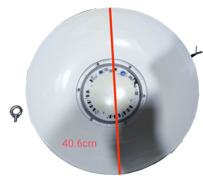 Orbik 150W LED high bay light 5700K Daylight 220V with a sleek design and 40.6cm diameter for industrial use