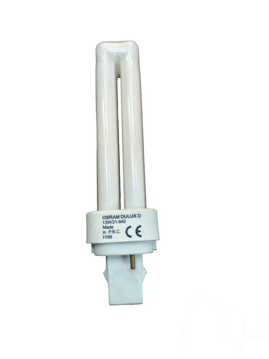 Osram 13W Pinlight Dulux D G24d-1 compact fluorescent bulb with two-tube design and white base