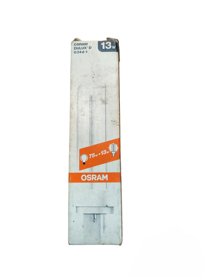 Osram 13W Pinlight Dulux D G24d-1 compact fluorescent bulb in original packaging