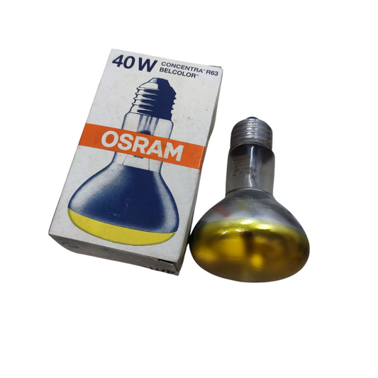 Osram 40W yellow bulb E27 220V Yellow in packaging with distinctive design for warm lighting