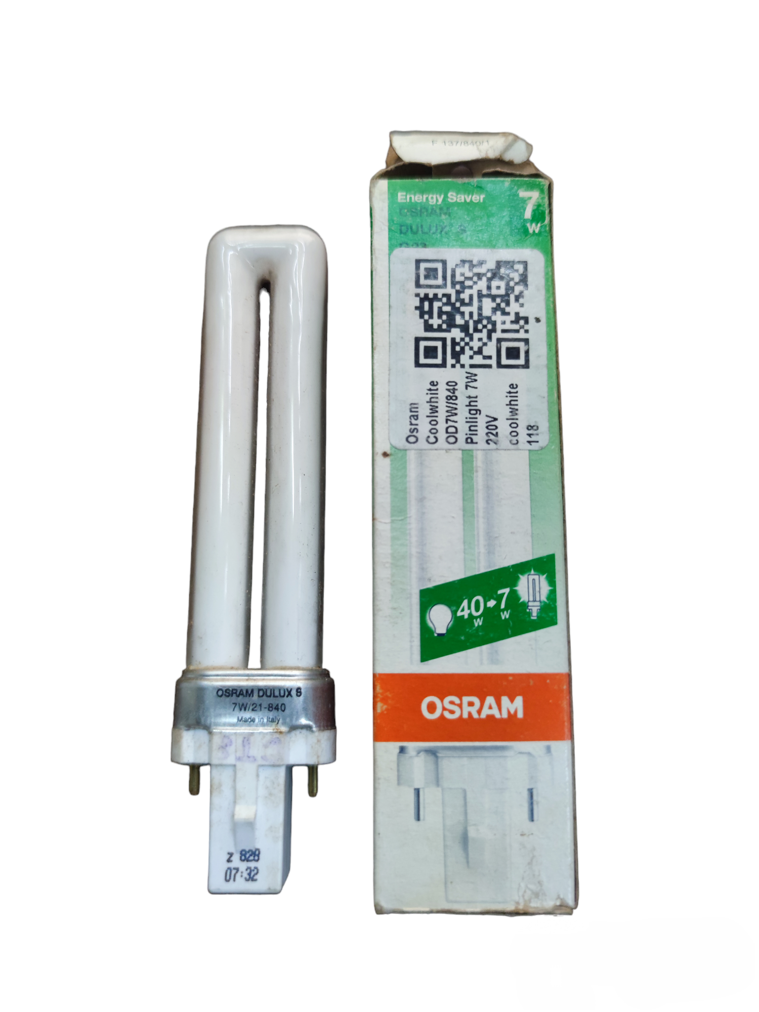 G23 pin base CFL replacement bulb compact fluorescent bulb with Osram packaging from China