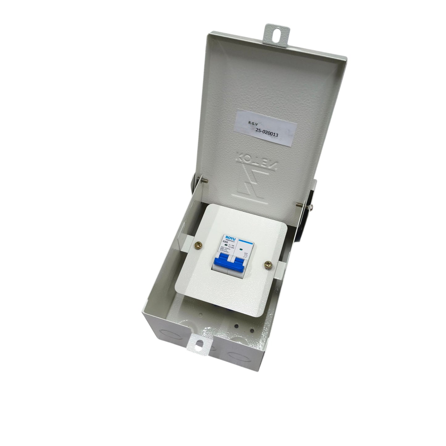 Compact 63A miniature circuit breaker outdoor in a metal enclosure for reliable electrical protection