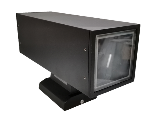 Biglite Omni outdoor wall lamp holder E27 in sleek black with sturdy base for exterior lighting