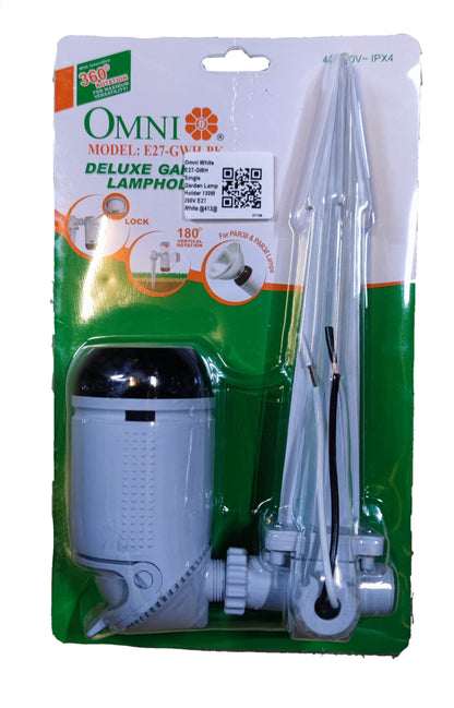 Omni Deluxe Outdoor Waterproof Lamp Holder E27 4A 250V with adjustable features for various outdoor setups