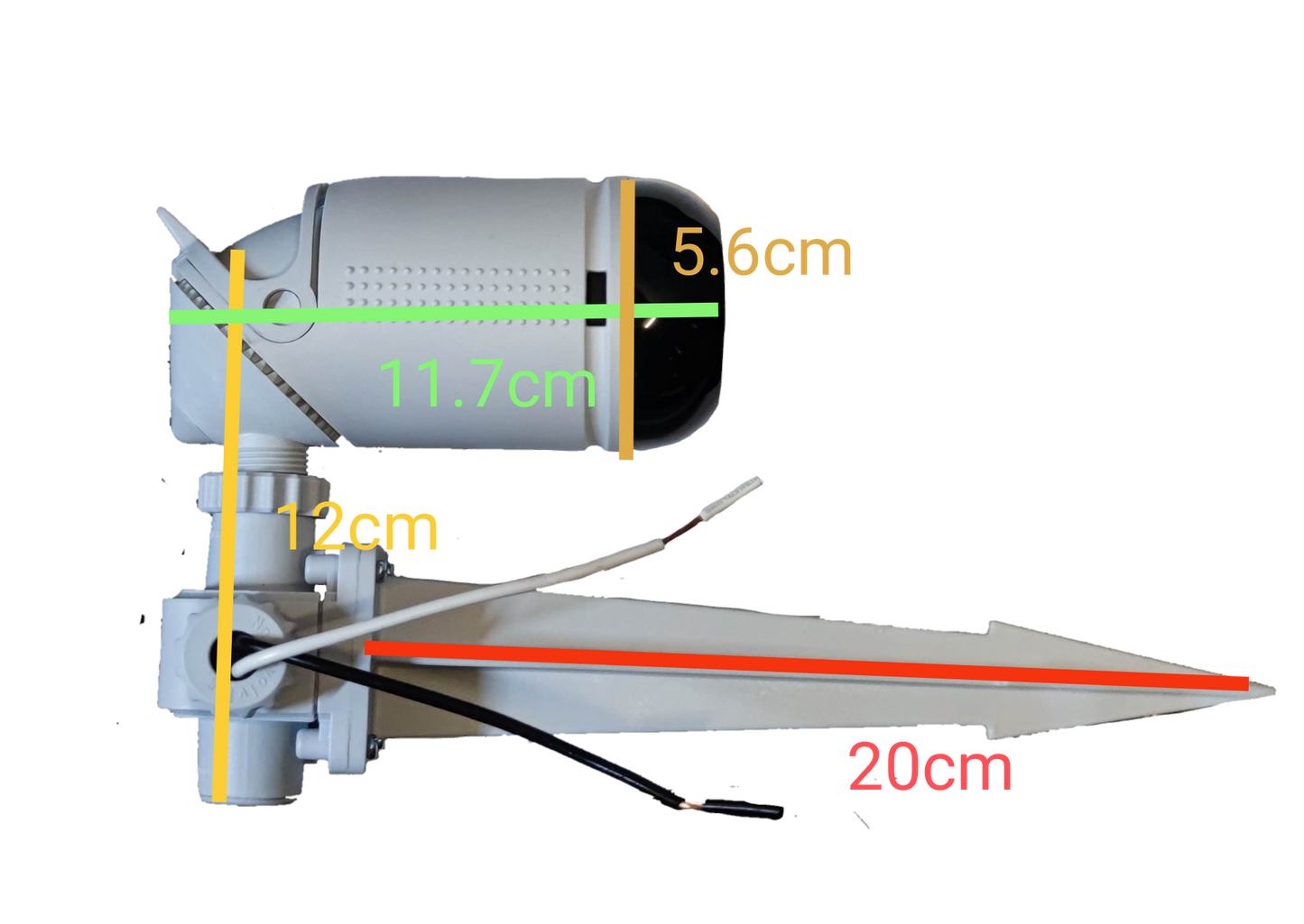 Omni outdoor waterproof lamp holder E27 4A 250V with measurement indicators for easy installation