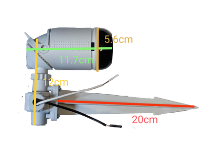 Omni outdoor waterproof lamp holder E27 4A 250V with measurement indicators for easy installation