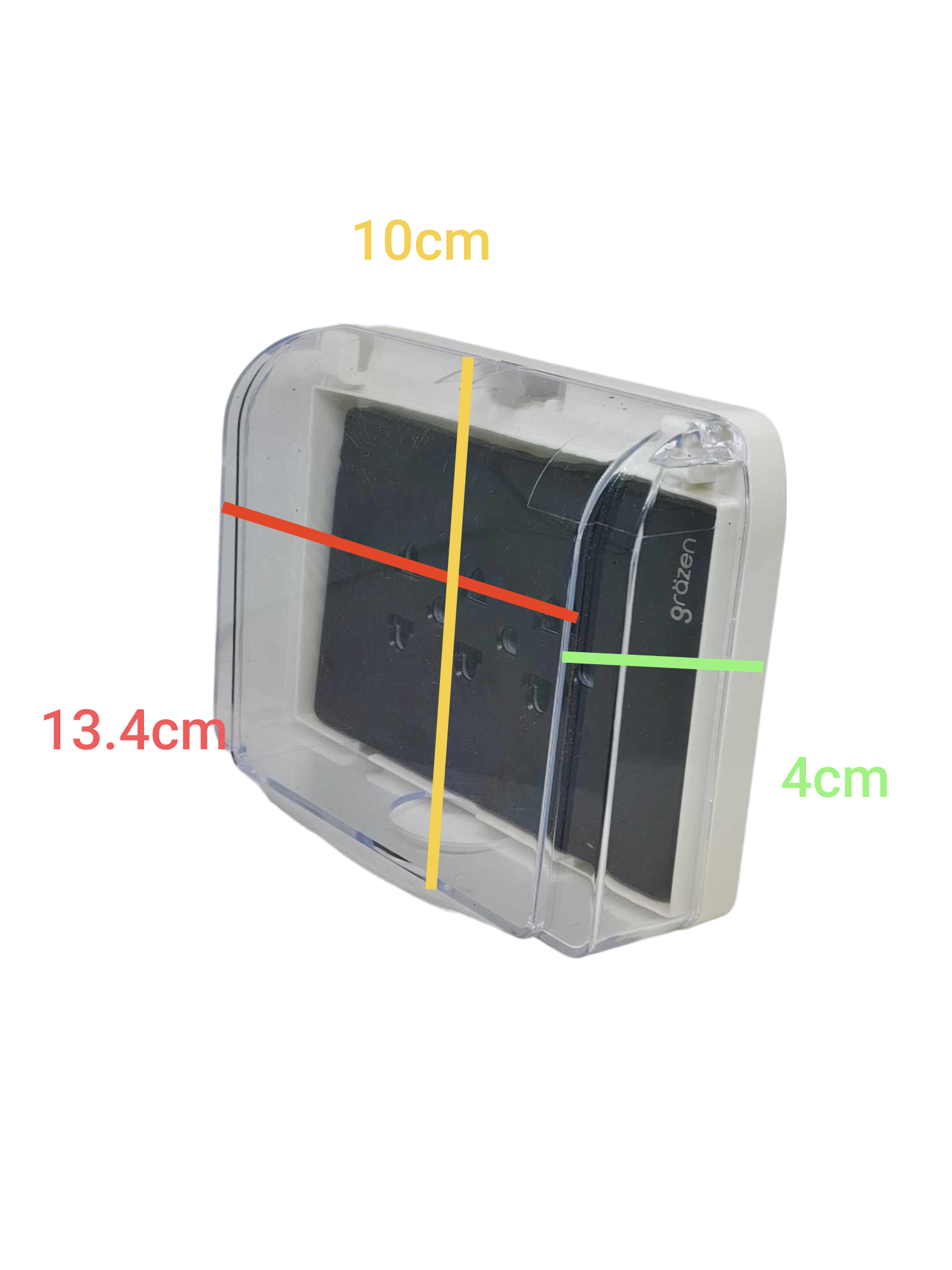 Grazen 16A outdoor weatherproof socket 220V with clear cover and sturdy design for outdoor use