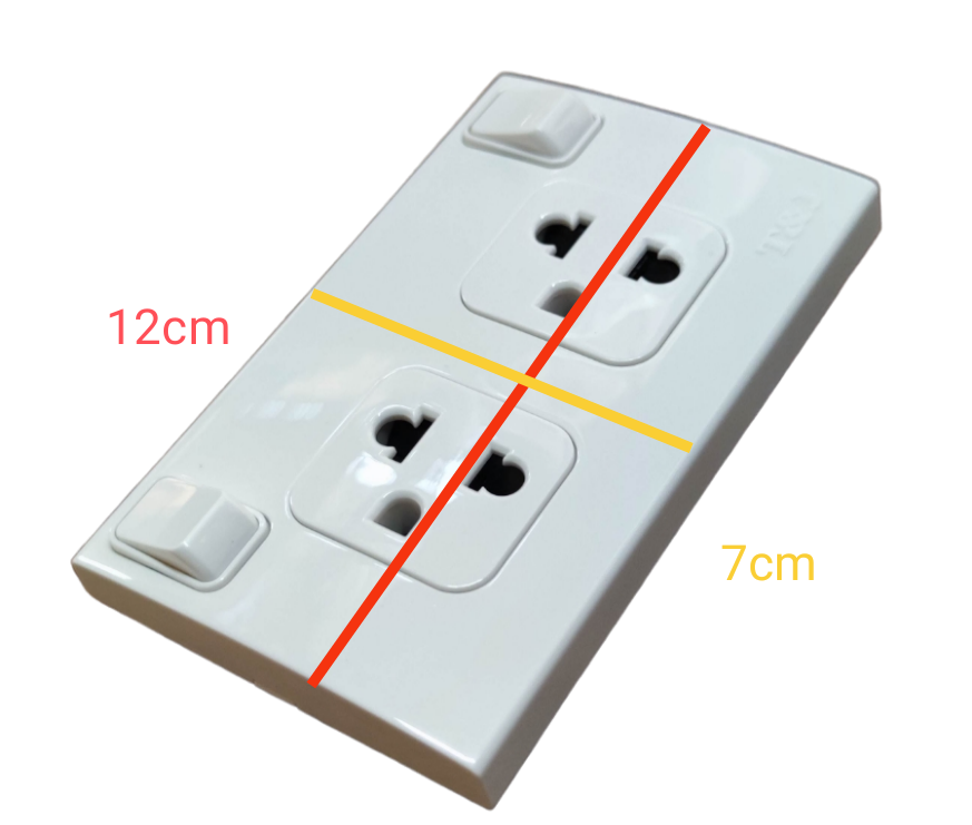 Electx Electrical Supply Outlet with Individual Switch 10A 250V white double socket power point