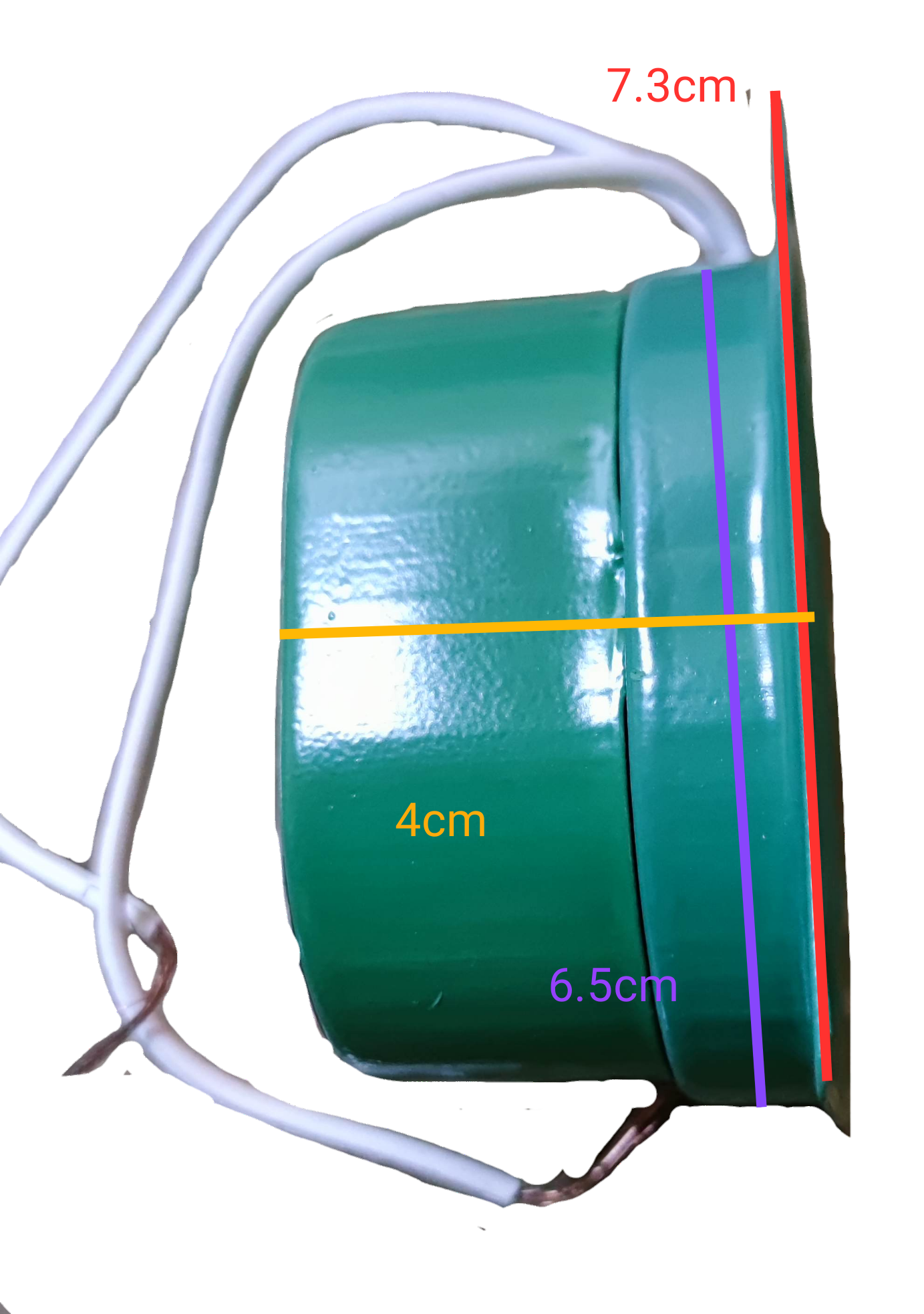 220V metallic buzzer door chime with green metallic body and white wires for America vendor