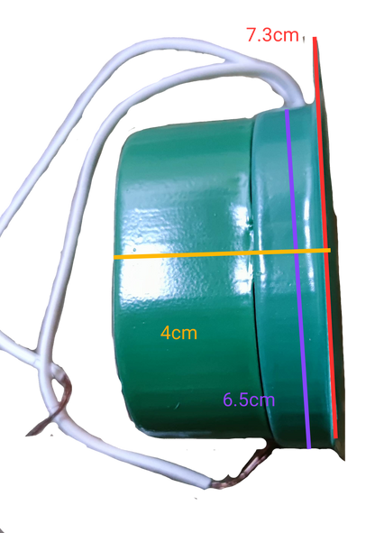 220V metallic buzzer door chime with green metallic body and white wires for America vendor