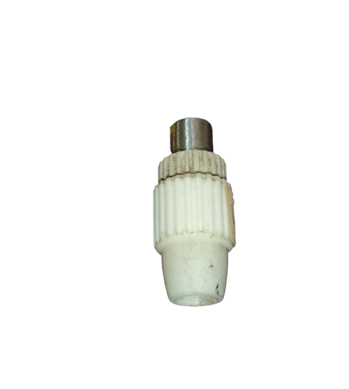 White PAL Plug Connector with metal tip for electrical circuitry and parts from local vendor